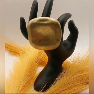Gold Square Statement Ring